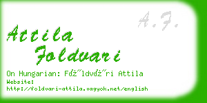 attila foldvari business card
