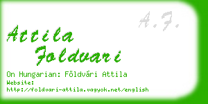 attila foldvari business card